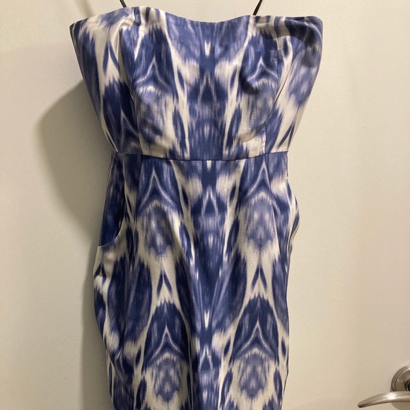 J.Crew Collection - Silk Strapless Watercolor Dress - Picture 1 of 3